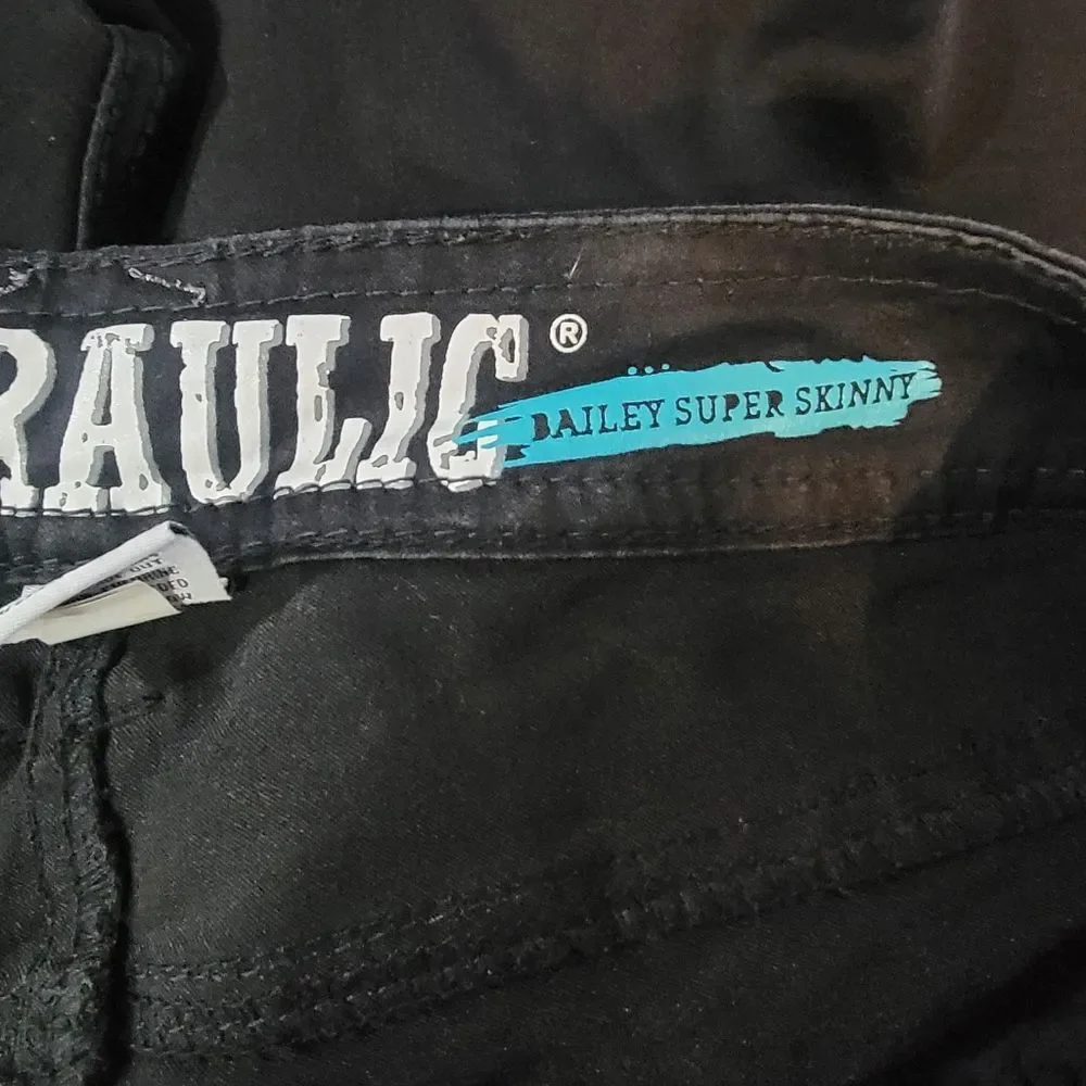 Hydraulic Bailey Super Skinny Black Jeans Size 18w